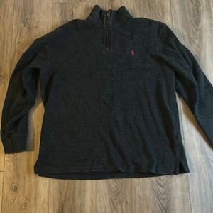 Polo Ralph Lauren Men’s size XL gray horse logo long sleeve 1/4 zip